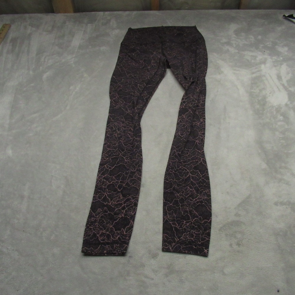 Lululemon Leggings Womens 4 Purple Pink Lacescape High Rise Stretch Yoga 22x27